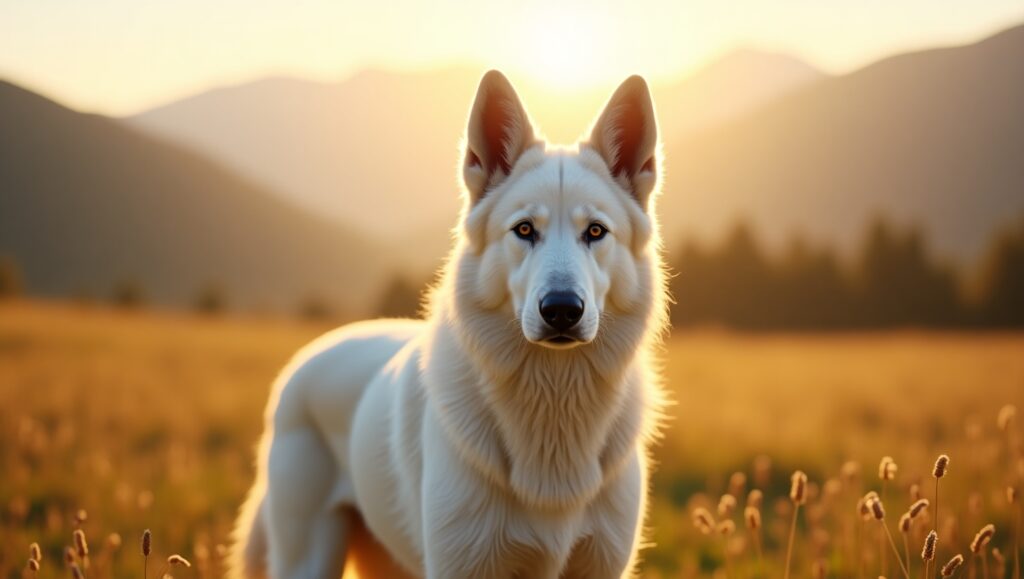 majestic_White_German_Shepherd_dog_standing_confide_3 White German Shepherd