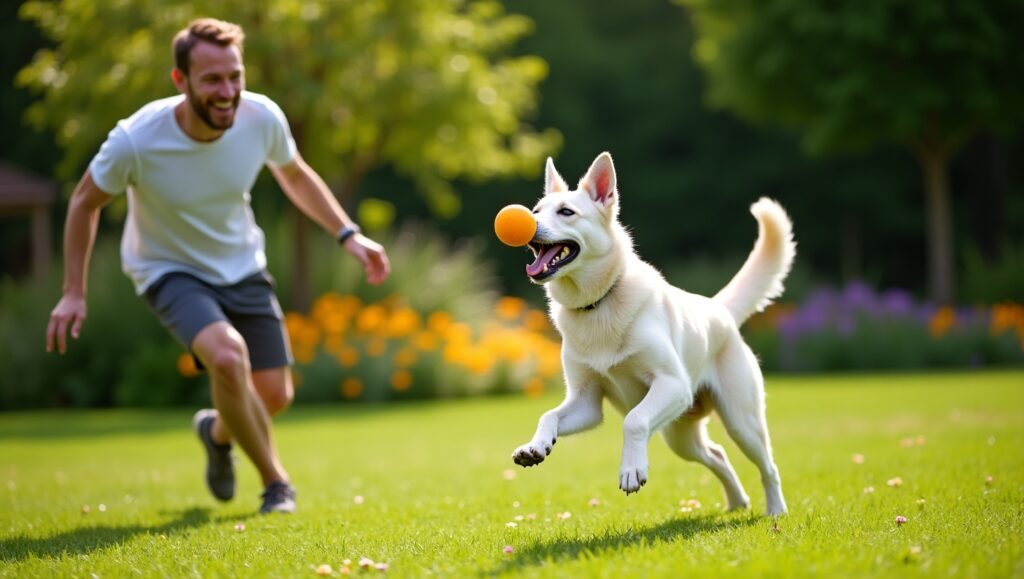 White german shepherd puppy